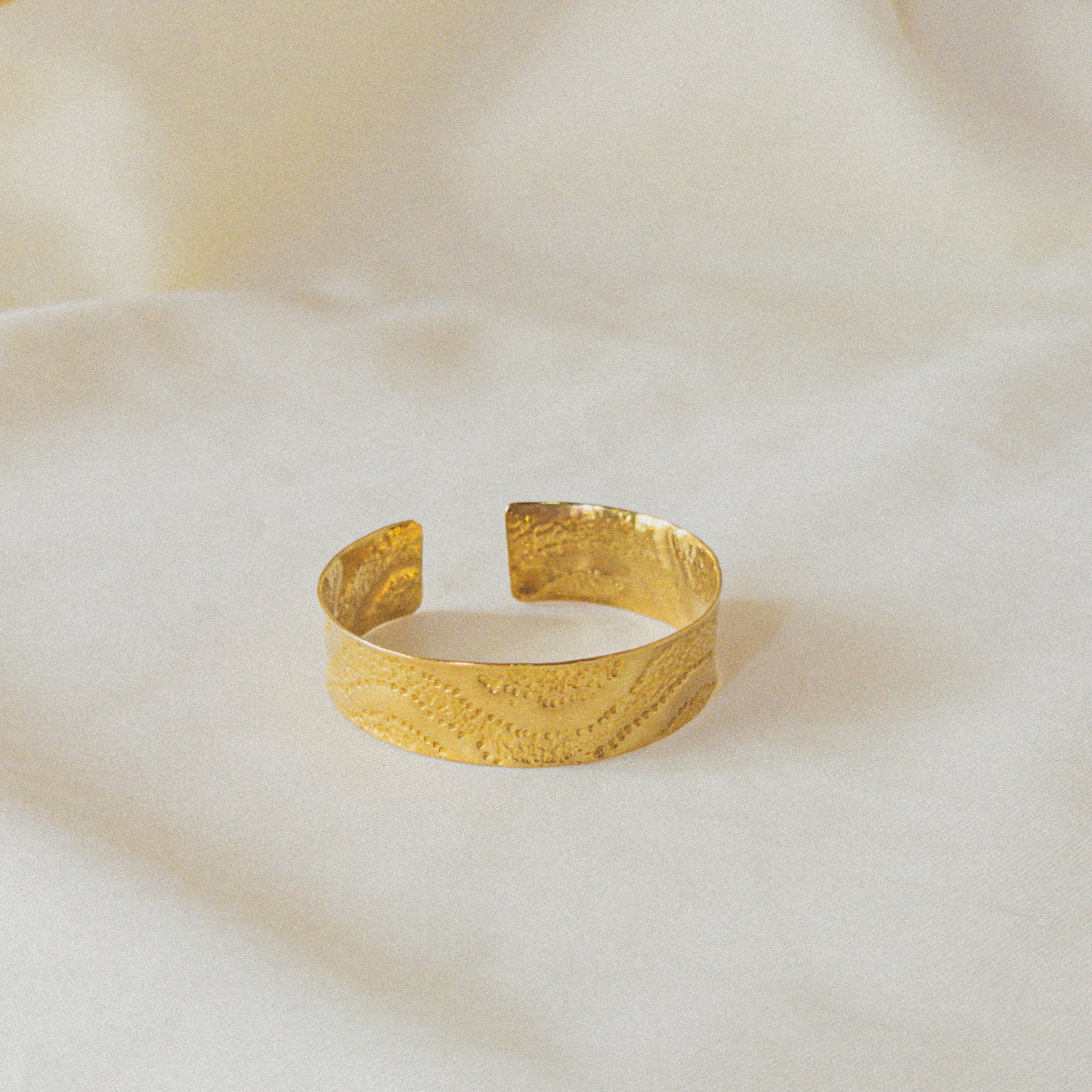Handstamped Brass Cuff