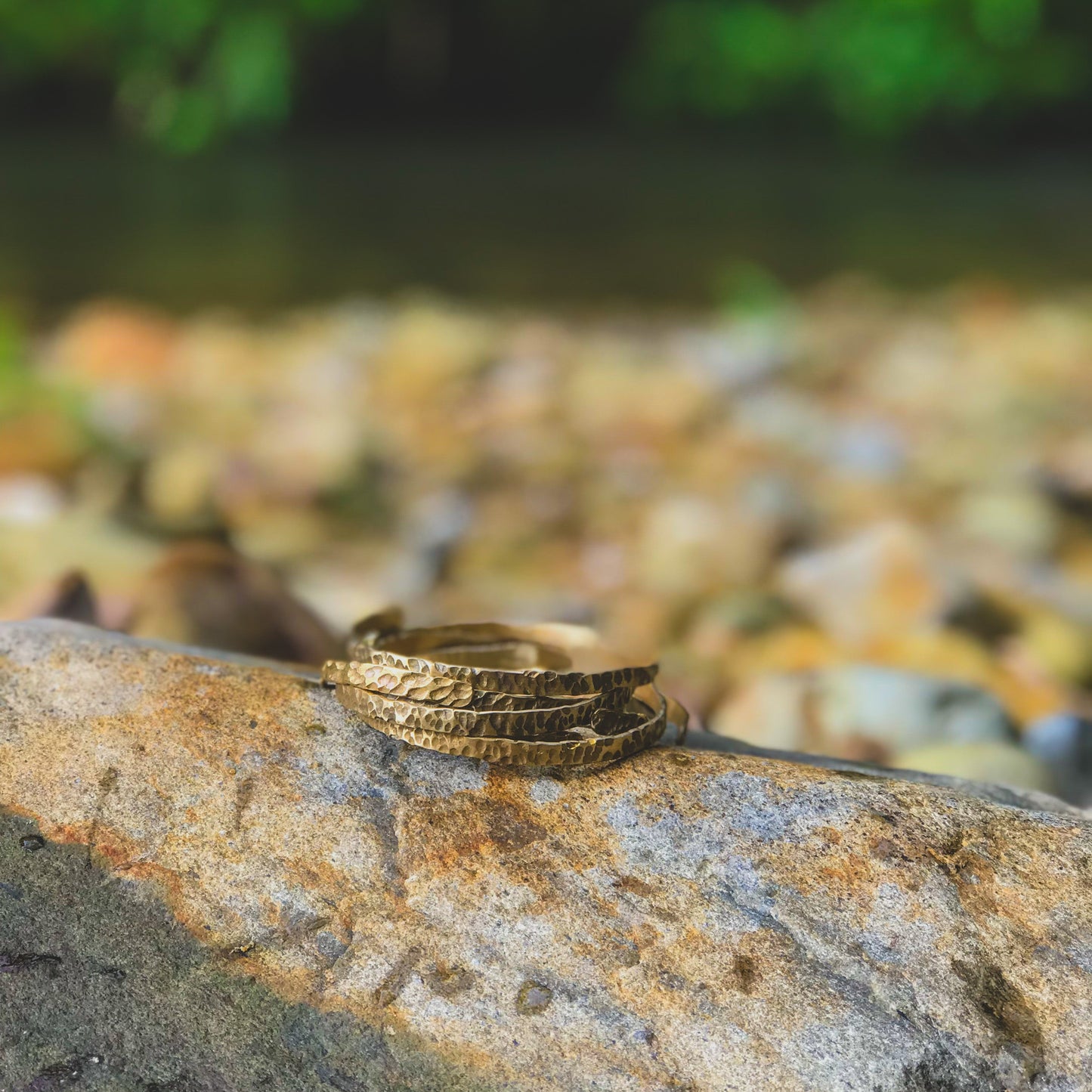 Tamasok Hammered Brass Bracelet