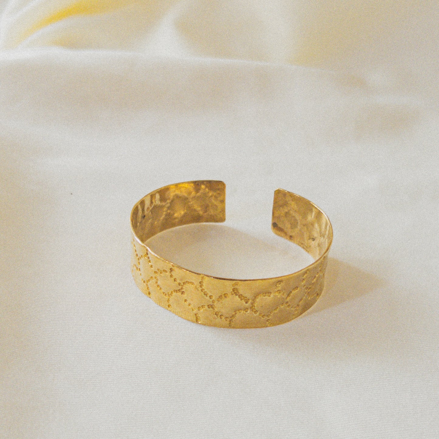 Handstamped Brass Cuff