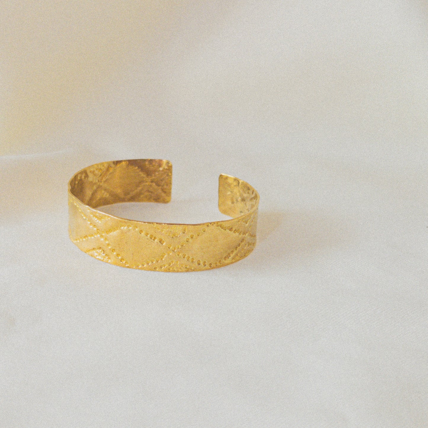 Handstamped Brass Cuff