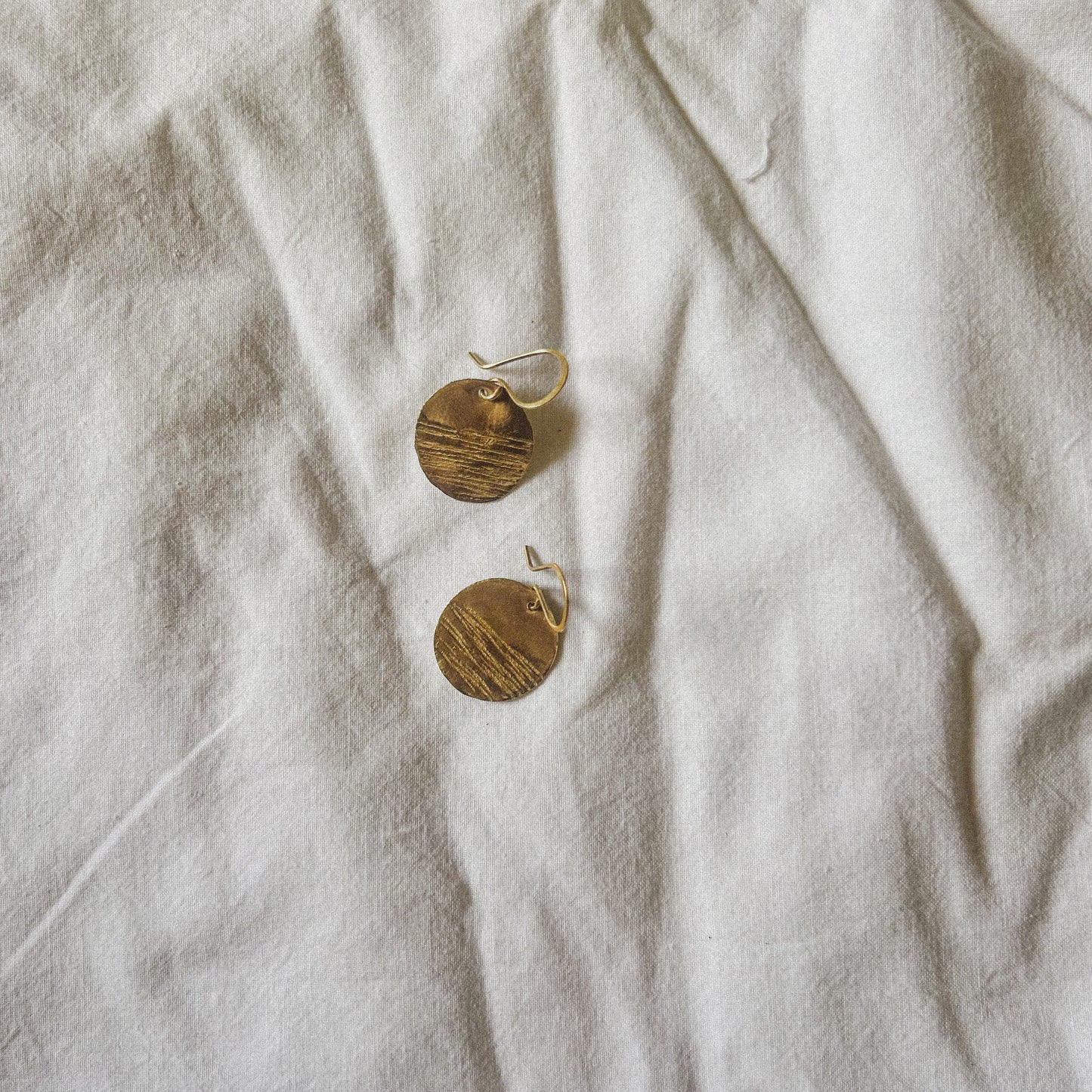 Araw Mini Brass Earrings