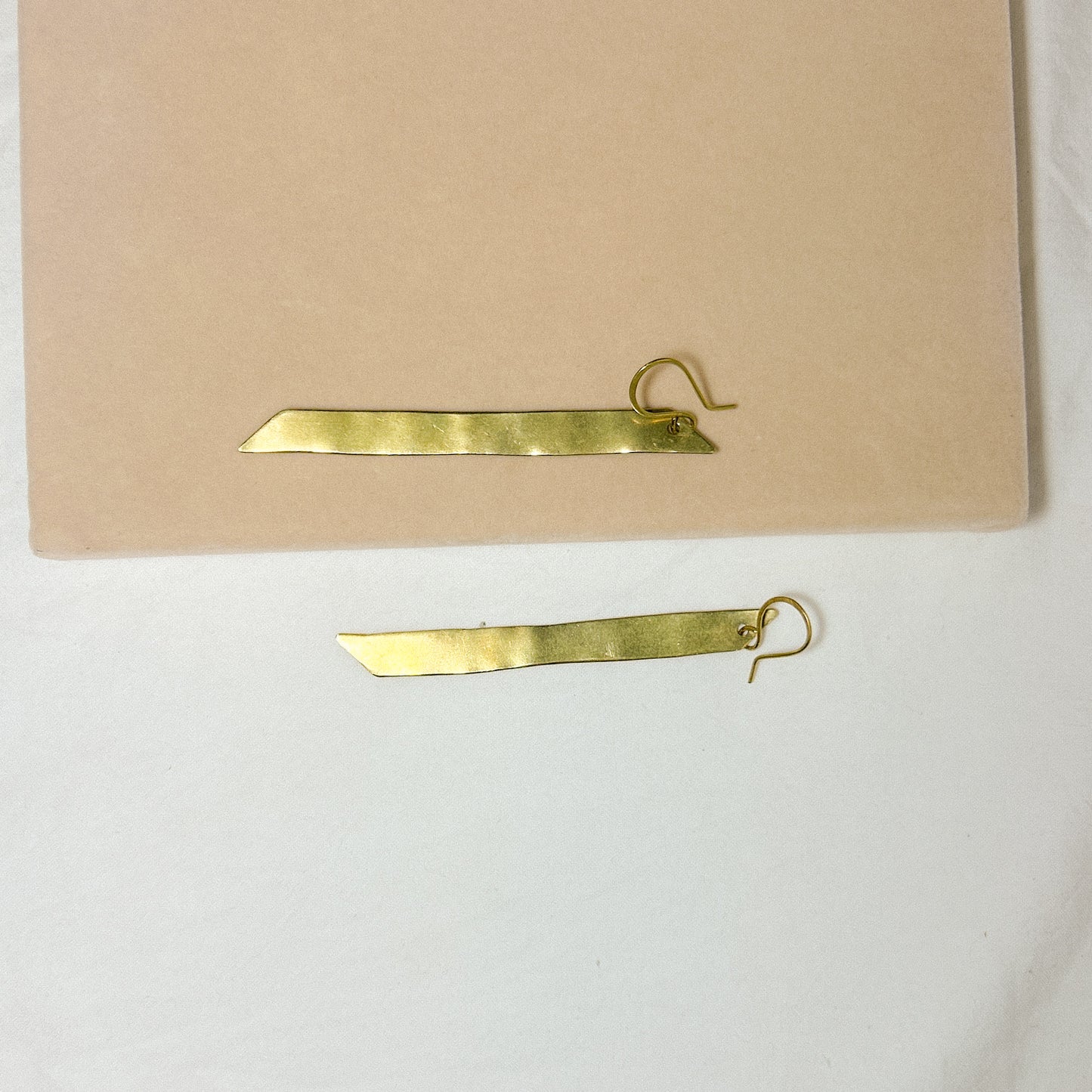 Sina Flat Brass Earrings