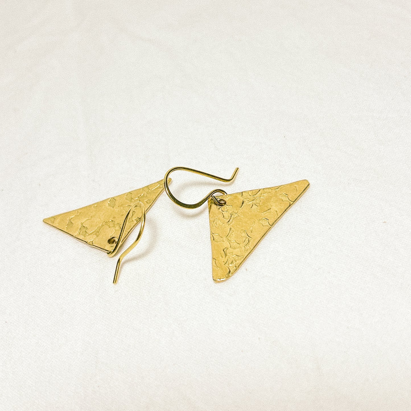 Amaris Flat Brass Earrings
