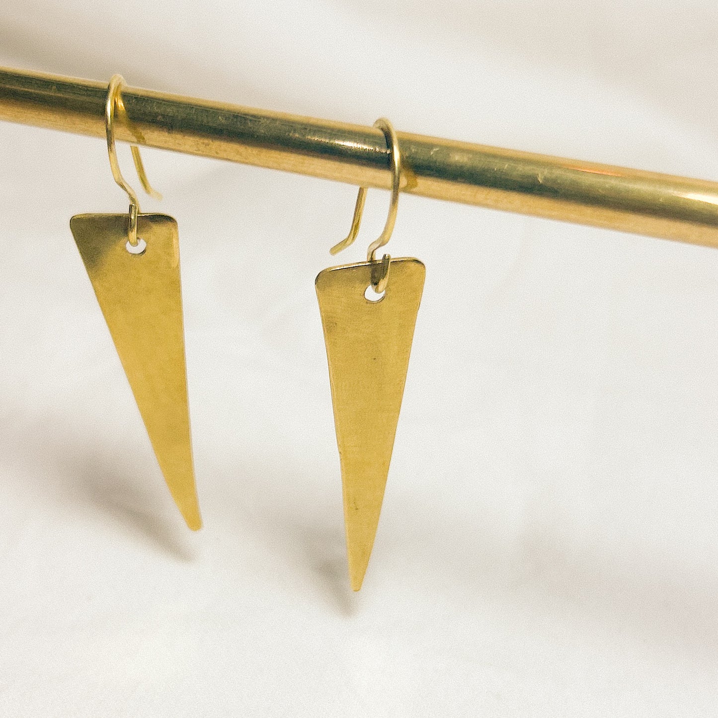 Tidra Flat Brass Earrings