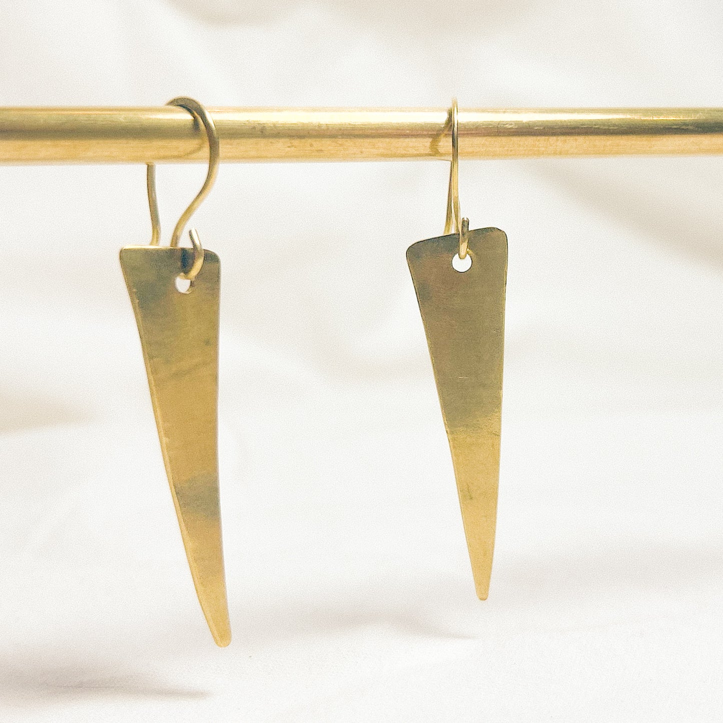 Tidra Flat Brass Earrings