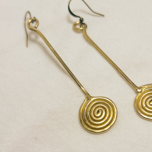 Solara III Brass Earrings