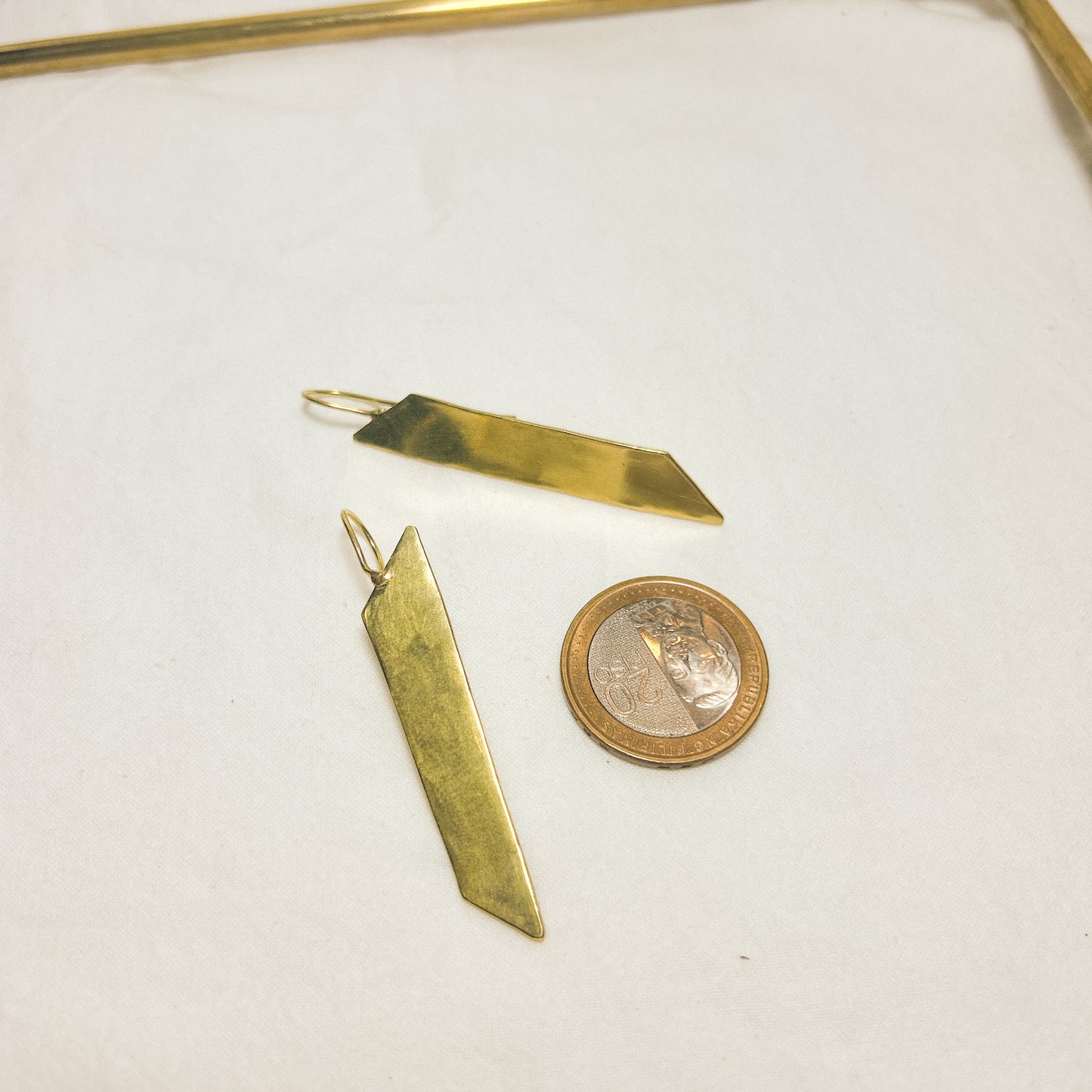 Afrie Flat Brass Earrings