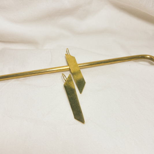 Afrie Flat Brass Earrings