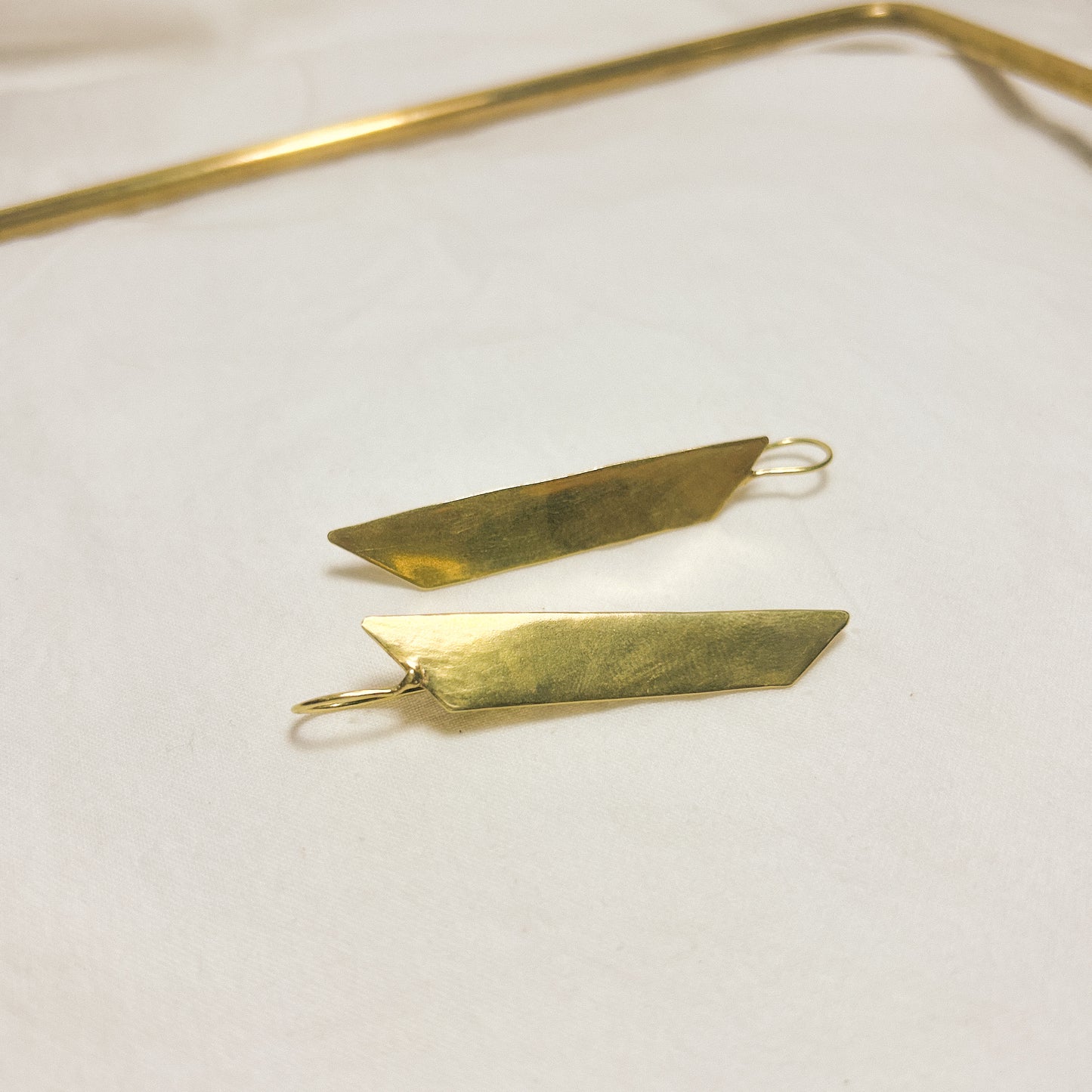 Afrie Flat Brass Earrings