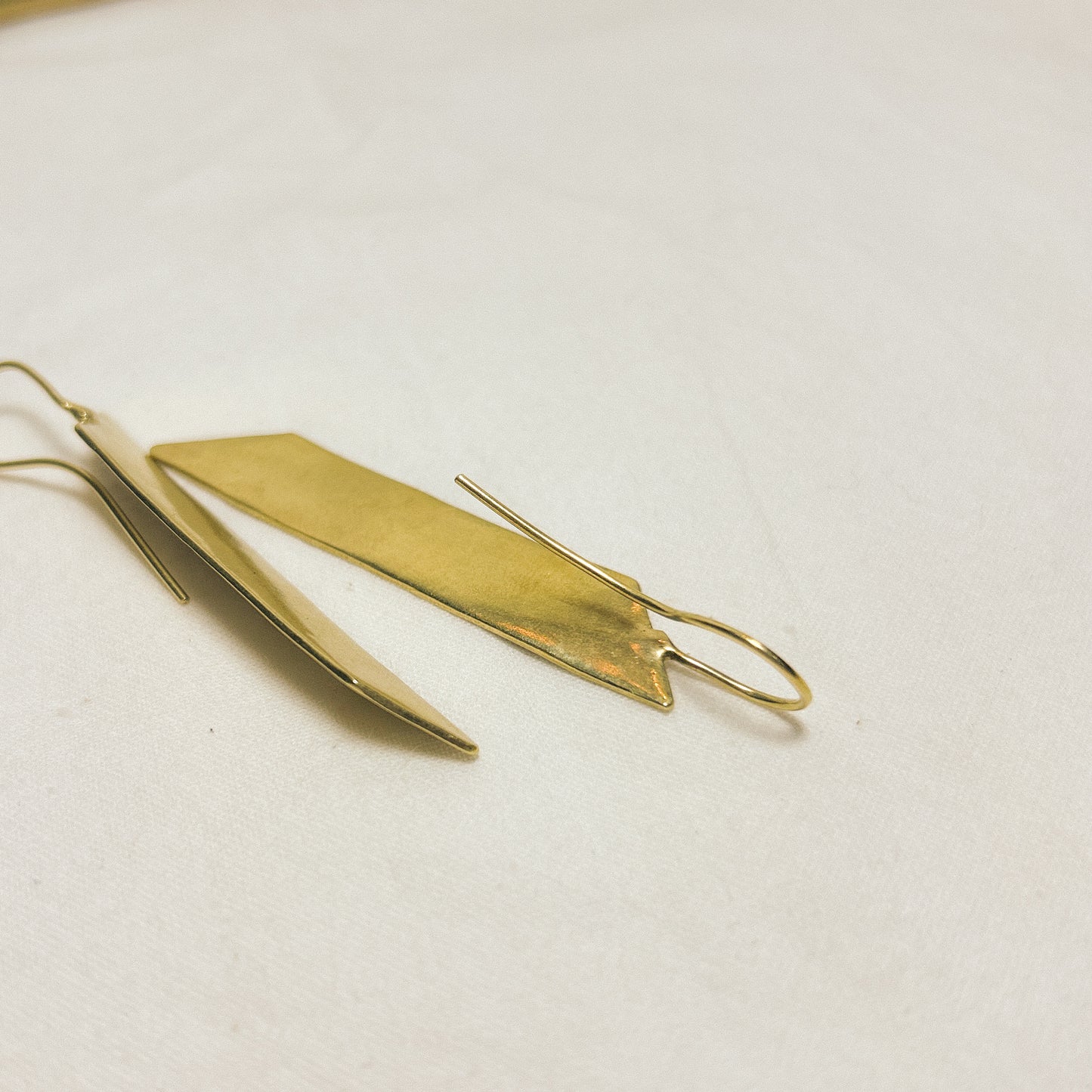 Afrie Flat Brass Earrings