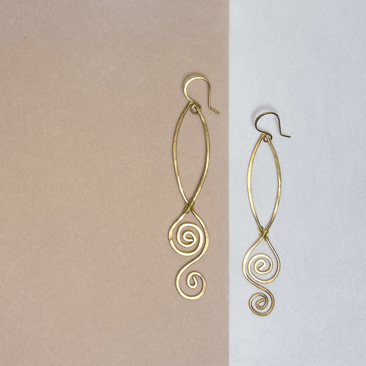 Virelai Brass Earrings