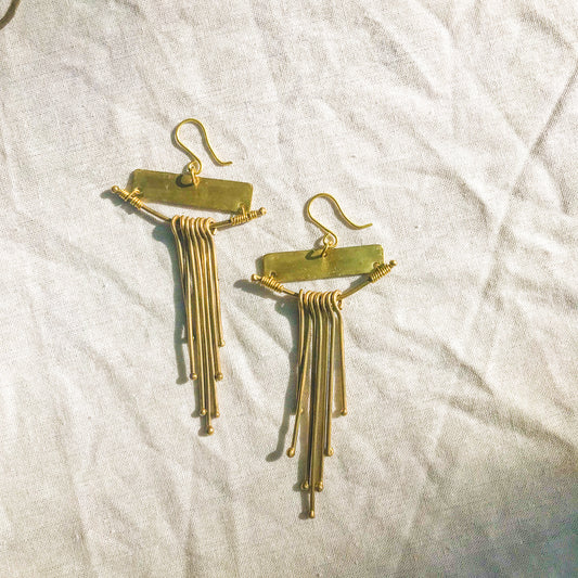 Golden Cascade Earrings