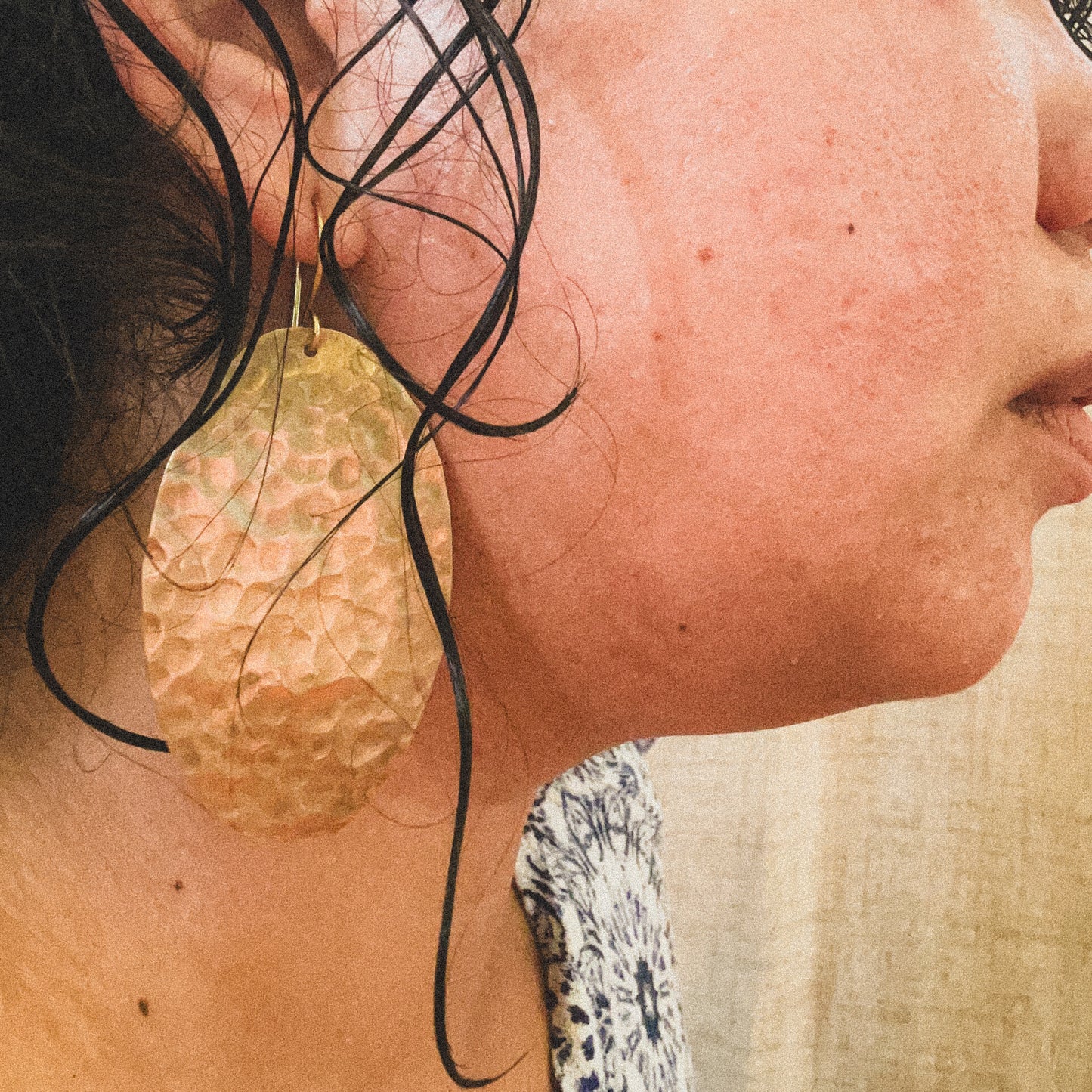 Lawa - Handcrafted Brass Earrings