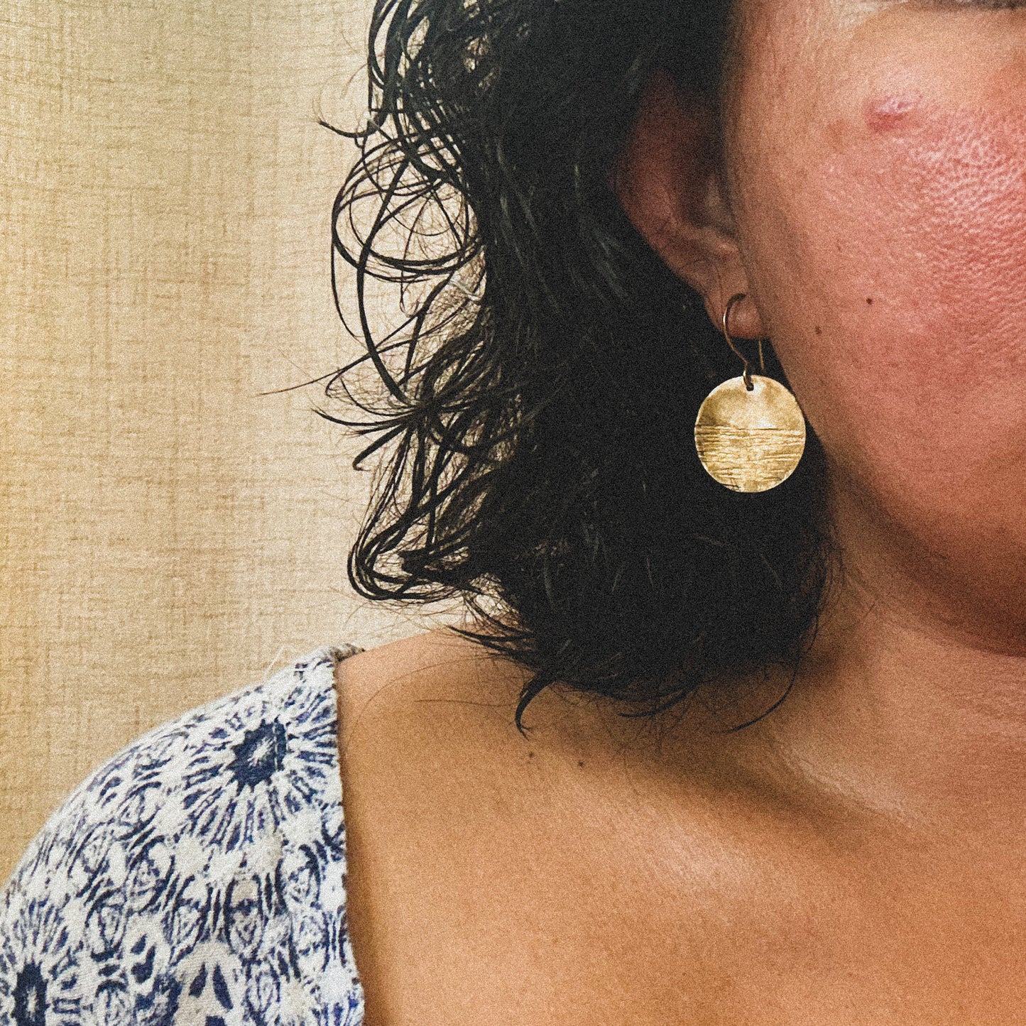 Araw Mini Brass Earrings