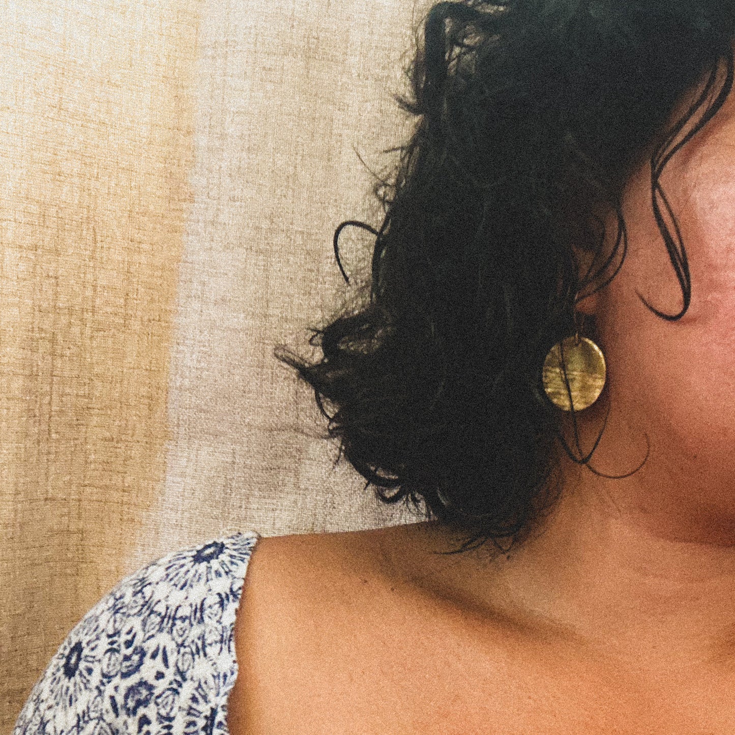 Araw Mini Brass Earrings