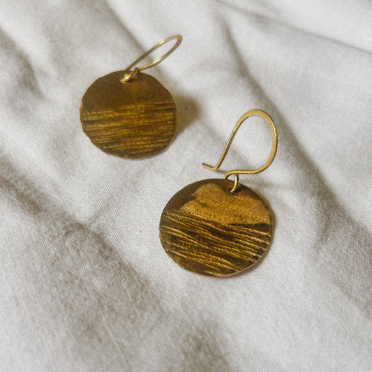 Araw Mini Brass Earrings